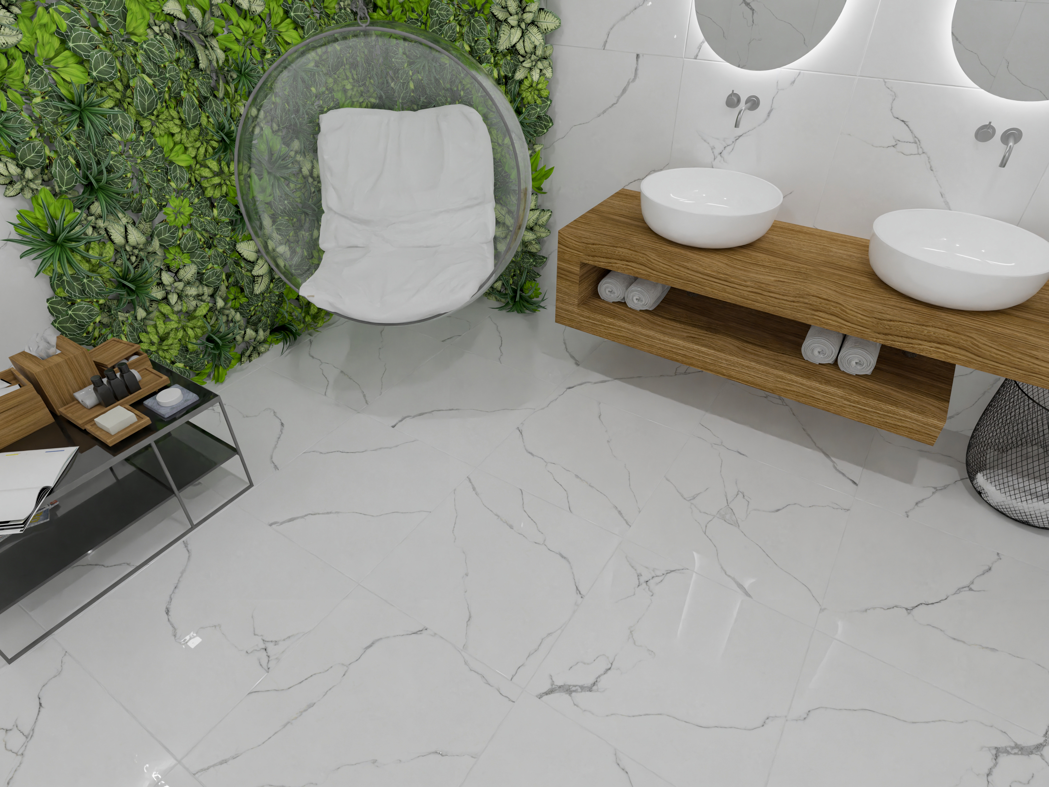 Керамогранит R 60х60 BIANCO VENATINO