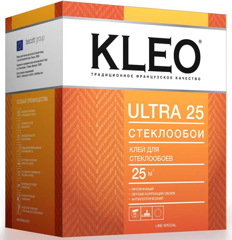 Клей для стеклообоев, сыпучий KLEO ULTRA 25