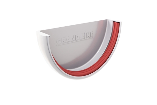 Заглушка желоба ПВХ Grand Line Белая (RAL 9003)
