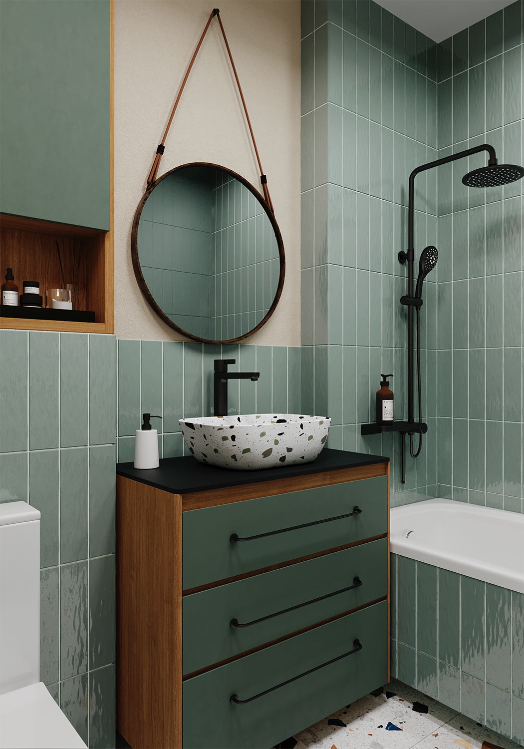 Керамическая плитка Liguria GREEN 7.5x30
