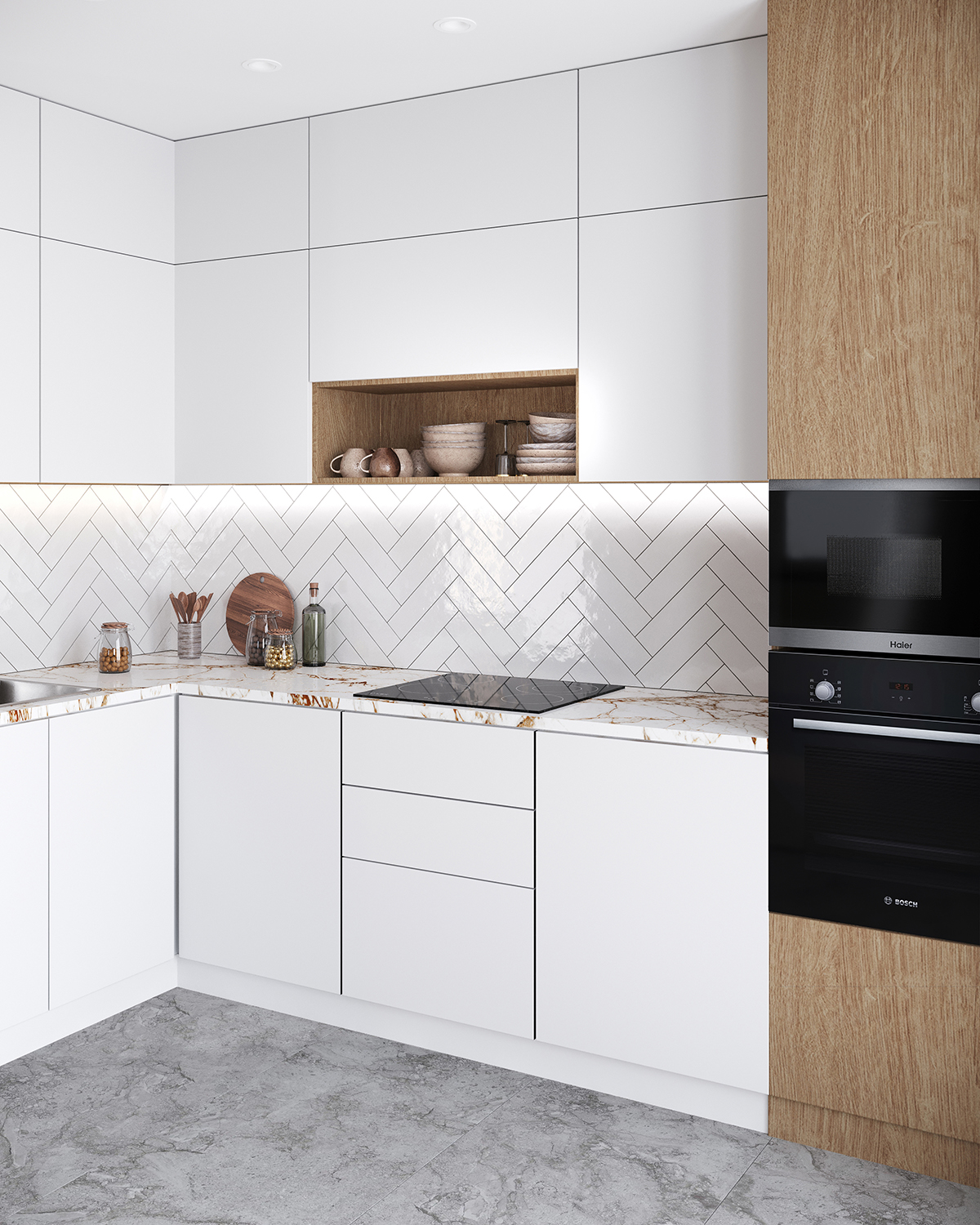 Керамическая плитка Liguria WHITE 7.5x30