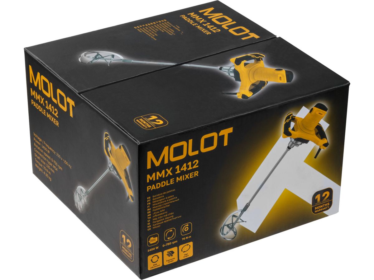Миксер строительный MOLOT MMX 1412 в кор.