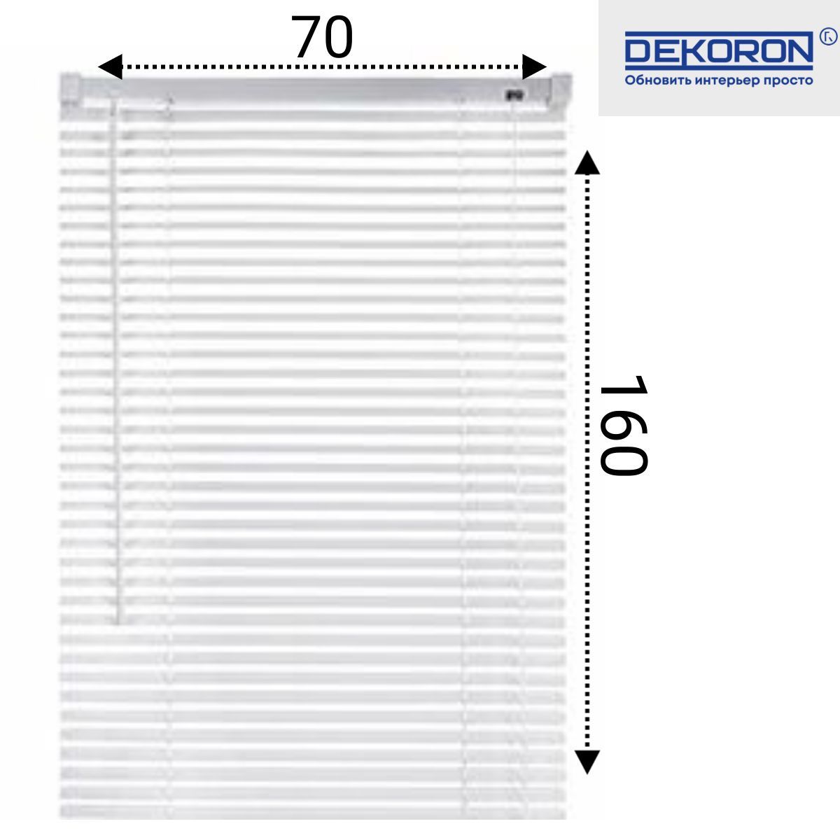 Жалюзи W1, т.м. белые DEKORON 145/150