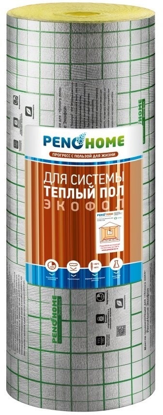 Подложка фольгированная Экофол 3мм рулон
