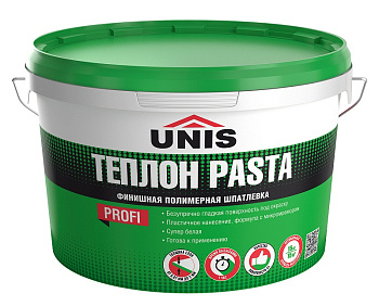 Шпатлевка полимерная готовая Юнис Pasta Теплон, 5 кг
