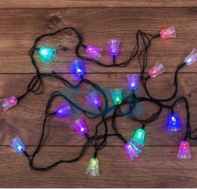 Гирлянда светодиодная "Колокольчики" 20 LED RGB 2,8 метра
