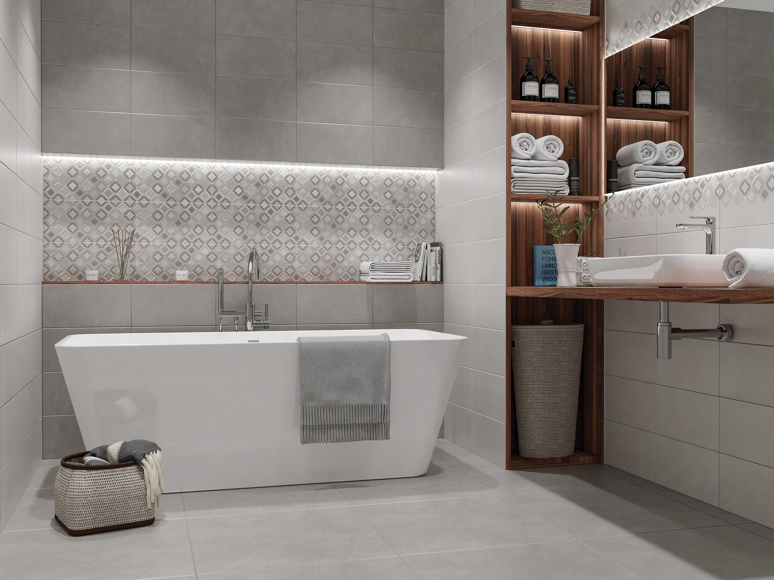Плитка керамическая 20.1х40.5 STARCK GREY