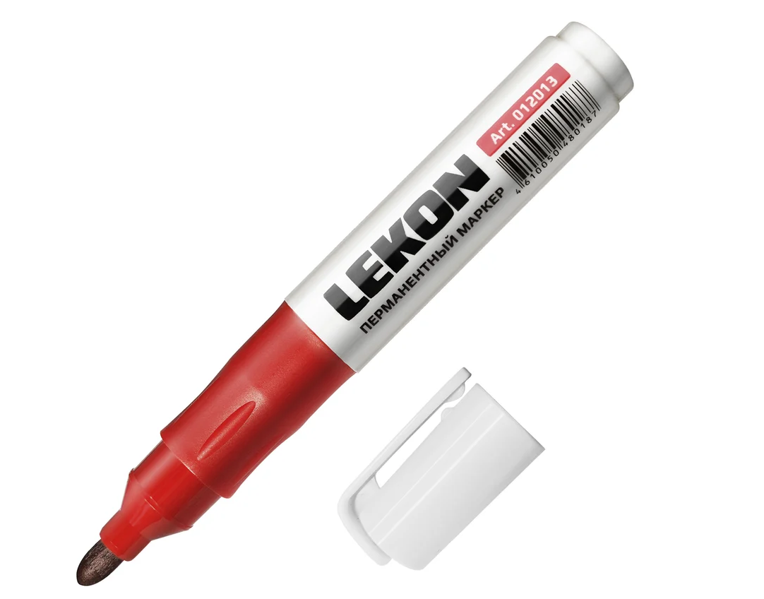Маркер LEKON ReFresh перманентный заправляемый (красный)