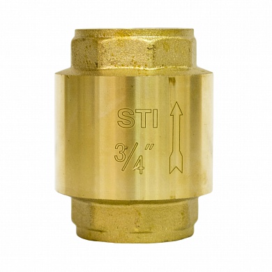 Клапан обратный пружинный STI 3/4 (латунный шток)