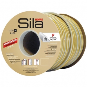 Уплотнитель Sila Home P100 9х5,5мм белый самоклеящийся