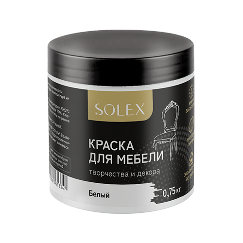 Краска для мебели SOLEX белая 0,75 кг