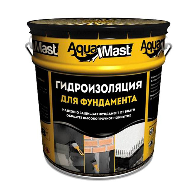 Мастика битумная AquaMast (18кг) для фундамента