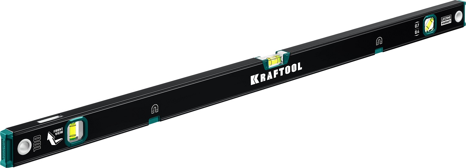 Магнитный уровень с зеркальным глазком KRAFTOOL 2000 мм