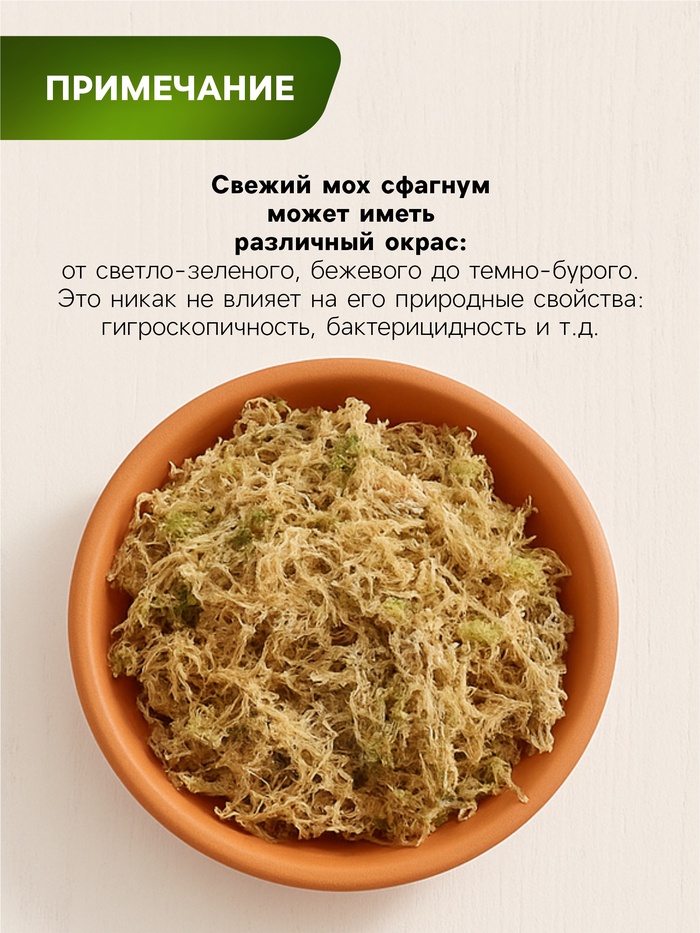 Мох сфагнум для террариумов «Рецепты дедушки Никиты» 2 л