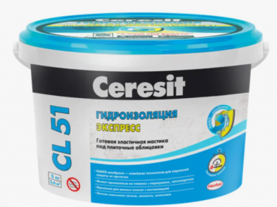Эластичная полимерная гидроизоляция Ceresit CL51/ 5кг