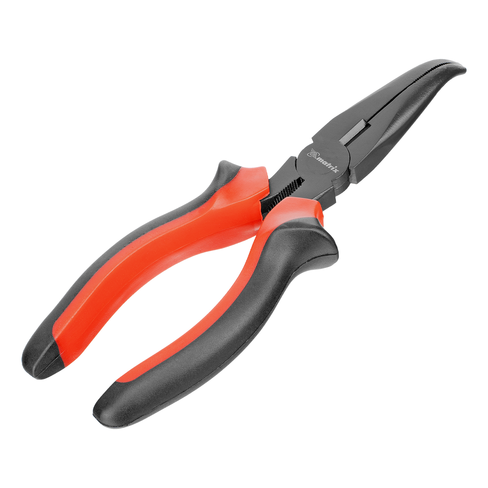 Длинногубцы изогнутые Black Nickel, 180 мм, двухкомпонентные рукоятки Matrix