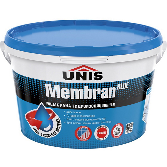 Мембрана гидроизоляционная BlueMembran, 4 кг, Юнис