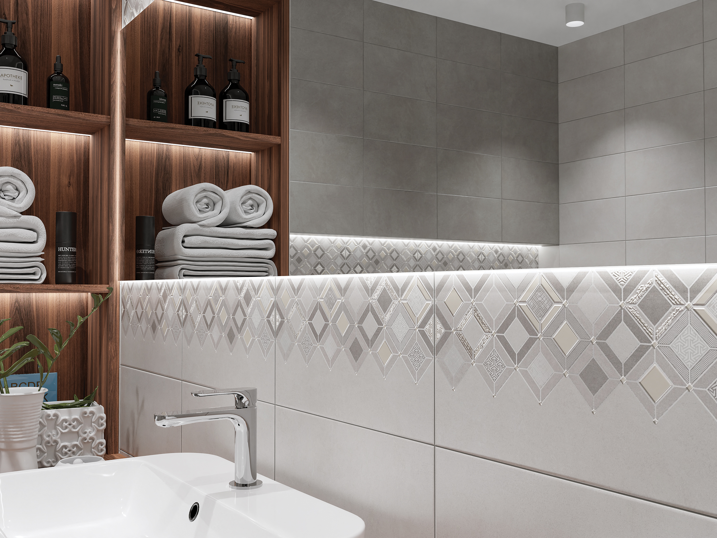 Плитка керамическая 20.1х40.5 STARCK GREY