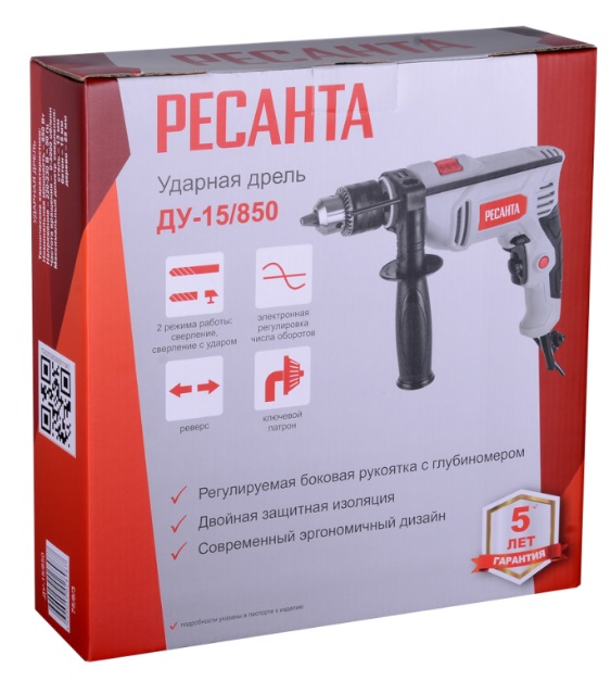 Дрель ударная 850Вт Ресанта ДУ-15/850