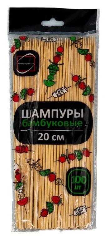 Шампур (шпажка) бамбуковый 20см 100шт