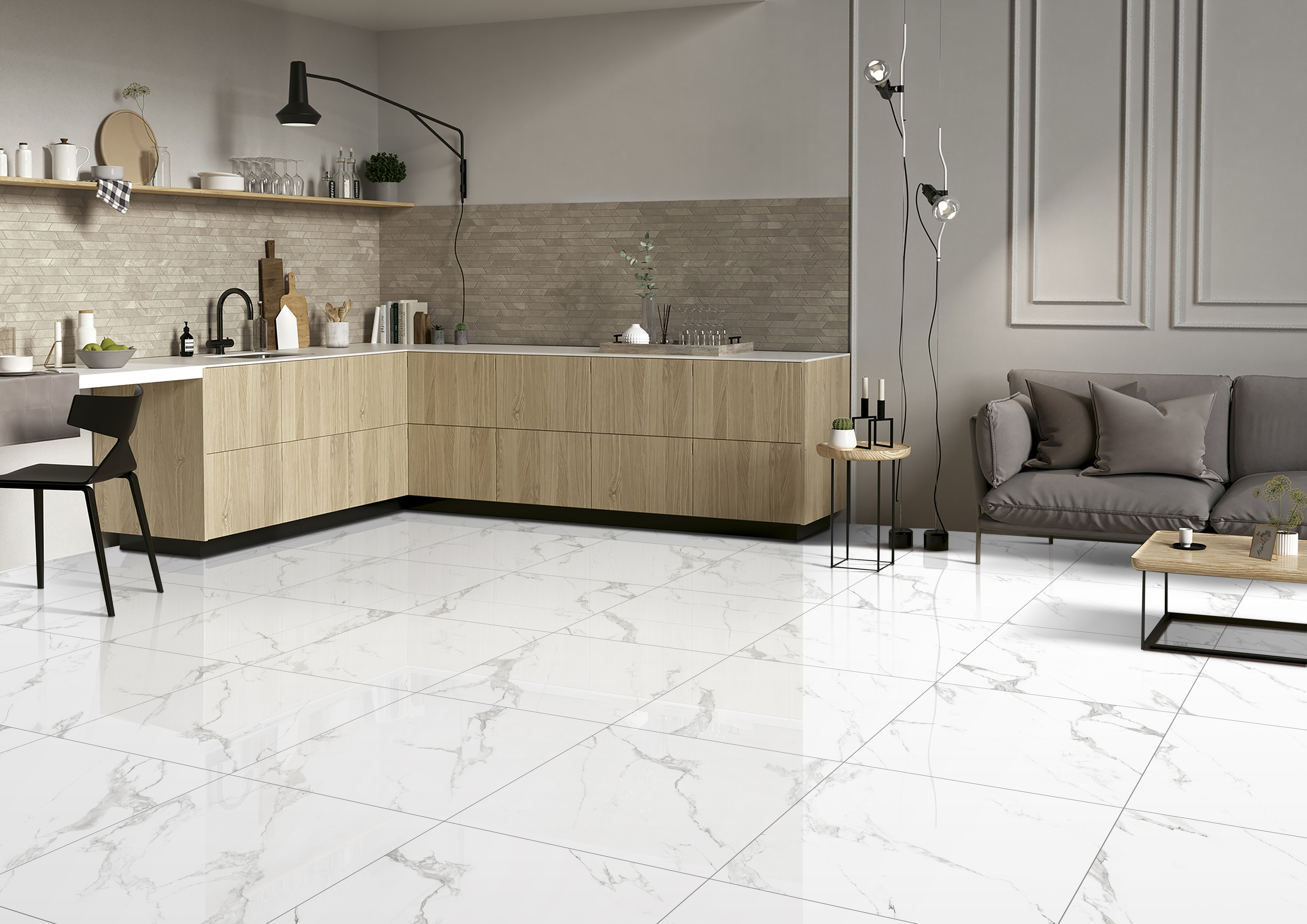 Керамогранит Azori Statuario Endles R 60x60 см   